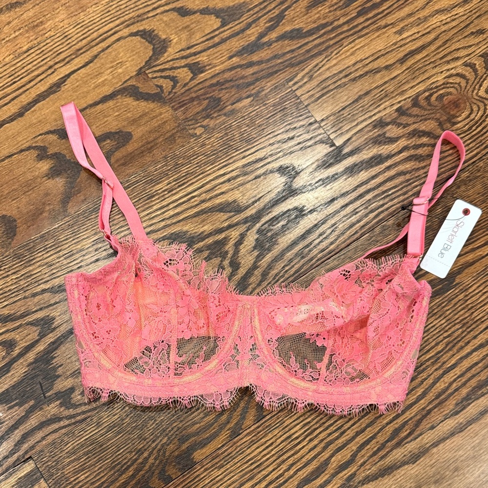 Skarlett Blue Entice Lace Bra 30DDD 30F Balconette New With Tags
